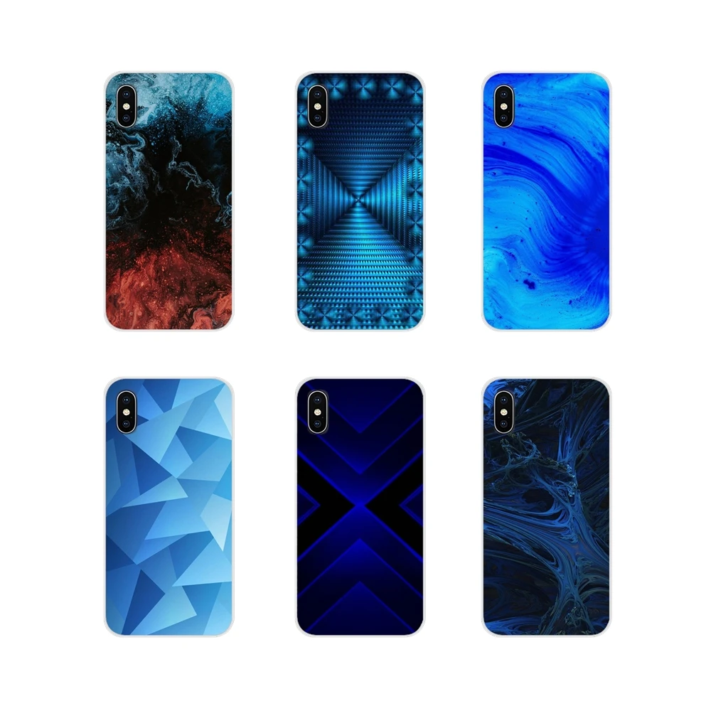 Аксессуары чехлы для телефонов Чехлы Apple iPhone X XR XS 11Pro MAX 4S 5S 5C SE 6S 7 8 Plus ipod touch 5 6 синие