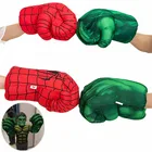 Плюшевые перчатки супергероя Халка для детей и взрослых, 2 шт.