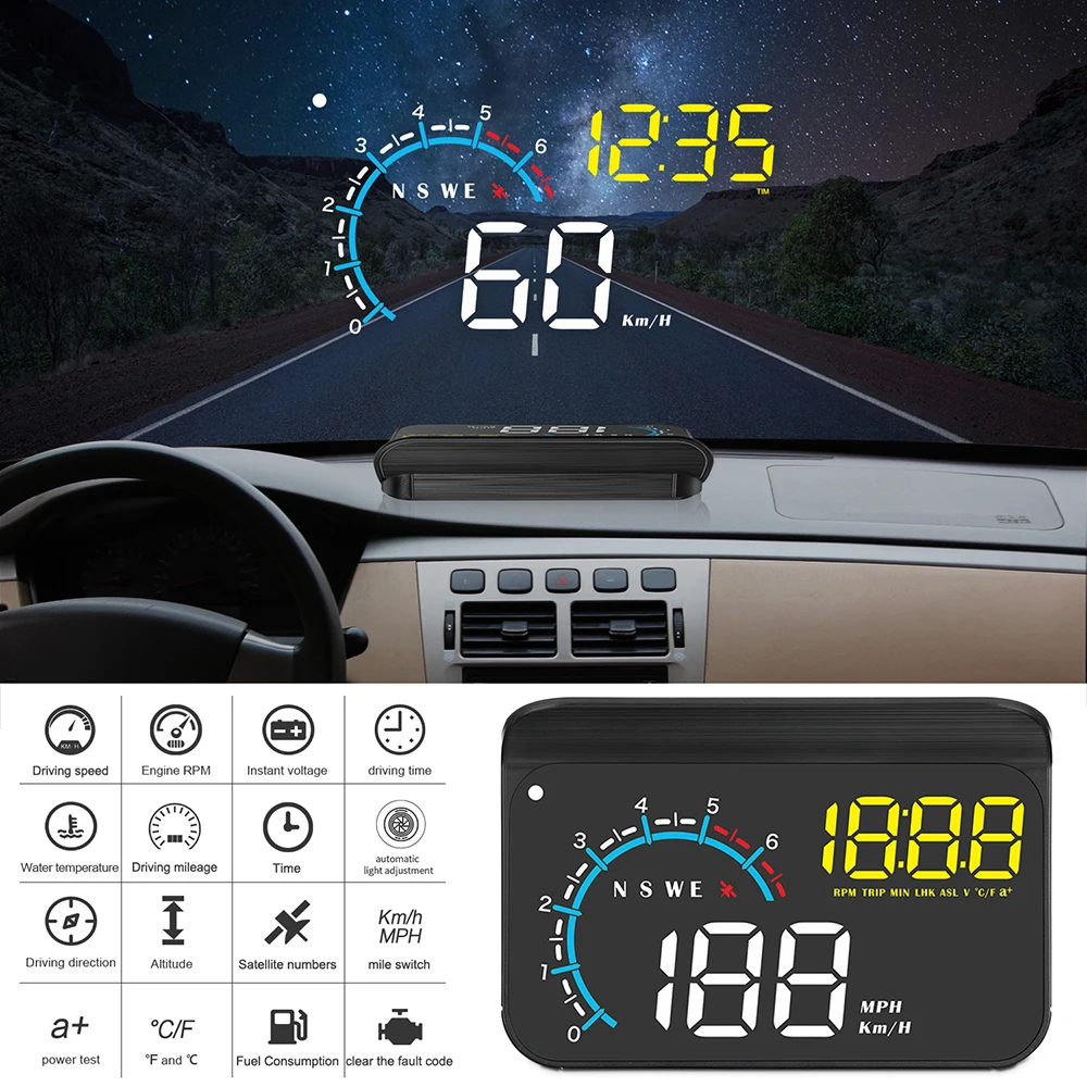 

Проектор на лобовое стекло, GPS, OBD2