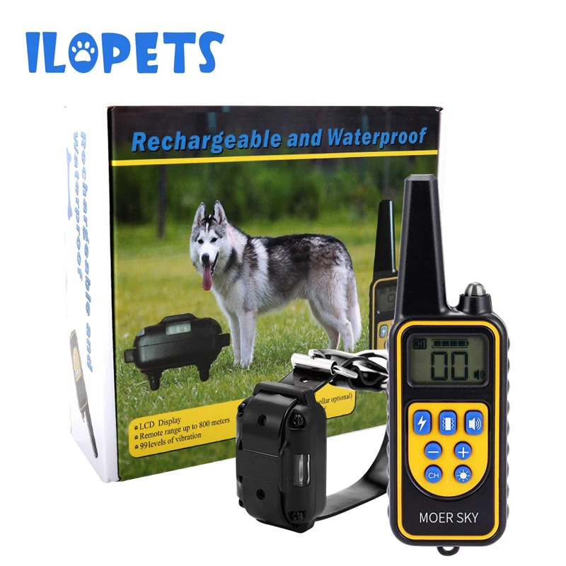 800 м электрический ошейник для обучения собак с дистанционным управлением