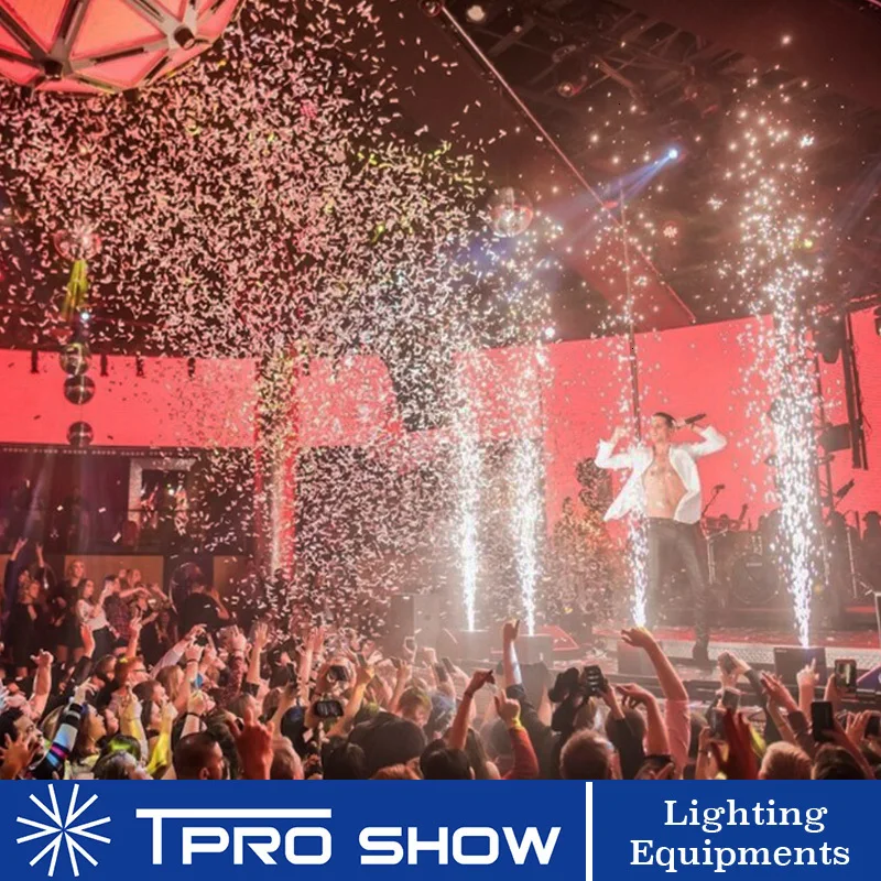Remote Control Fireworks Cold Spark Machine 400W Sparkular Fountain Dmx Stage Lighting Equipment Sparklers Effect For Wedding DJ | Лампы и