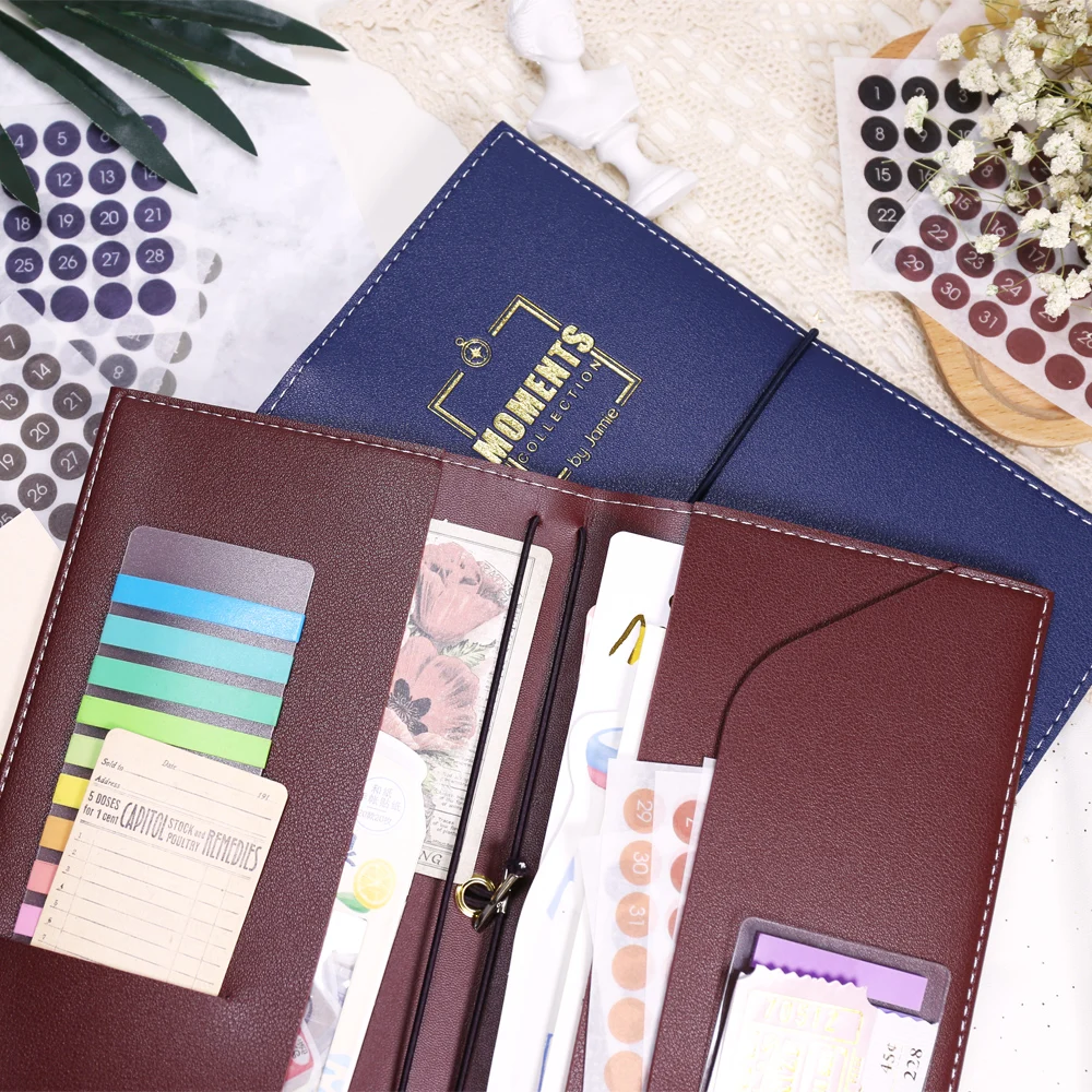 Серия моментов Ретро Дорожные дневники для ноутбуков стандартные кожаные