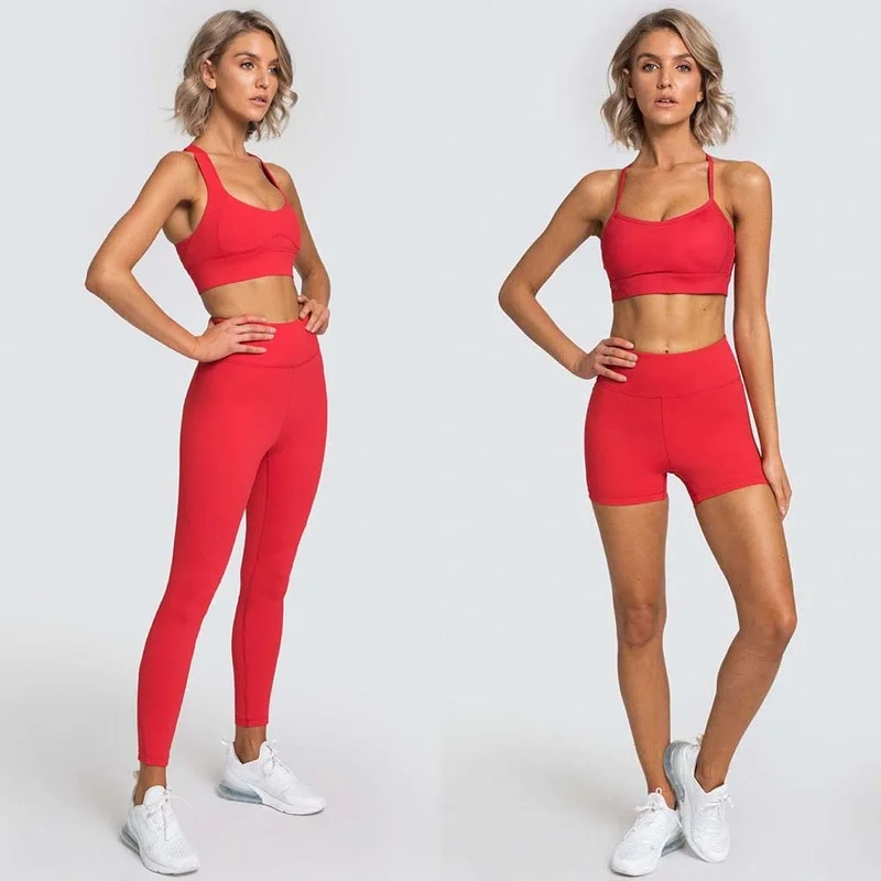 

Women's Tracksuit Yoga Set Female Clothing Backless Sexy Push Up Bra High Waist Seamless Leggings Fitness Workout Sport Suit