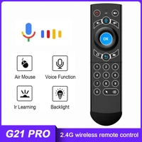 g21 pro voice remote controller 2 4g wireless receiver keyboard air mouse with ir learning 6 axis gyroscope
