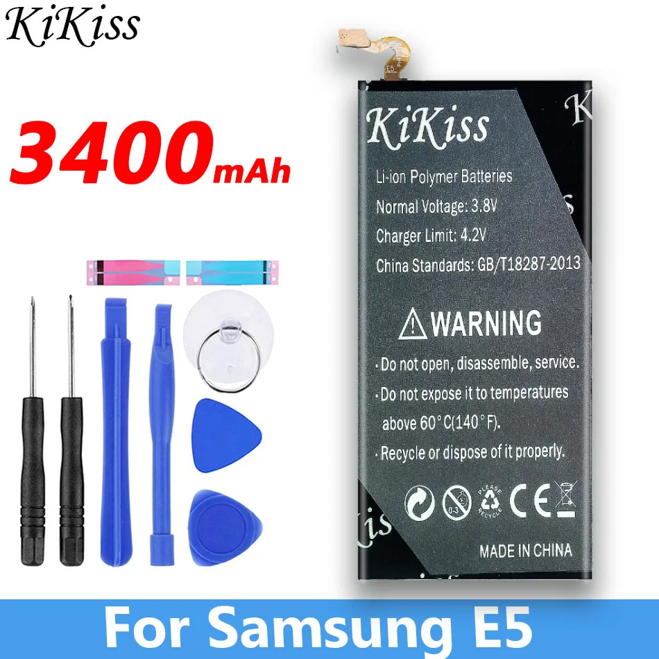 Сменный литий ионный аккумулятор 3400 мАч для Samsung GALAXY E5 E500 E500H E500F с бесплатными