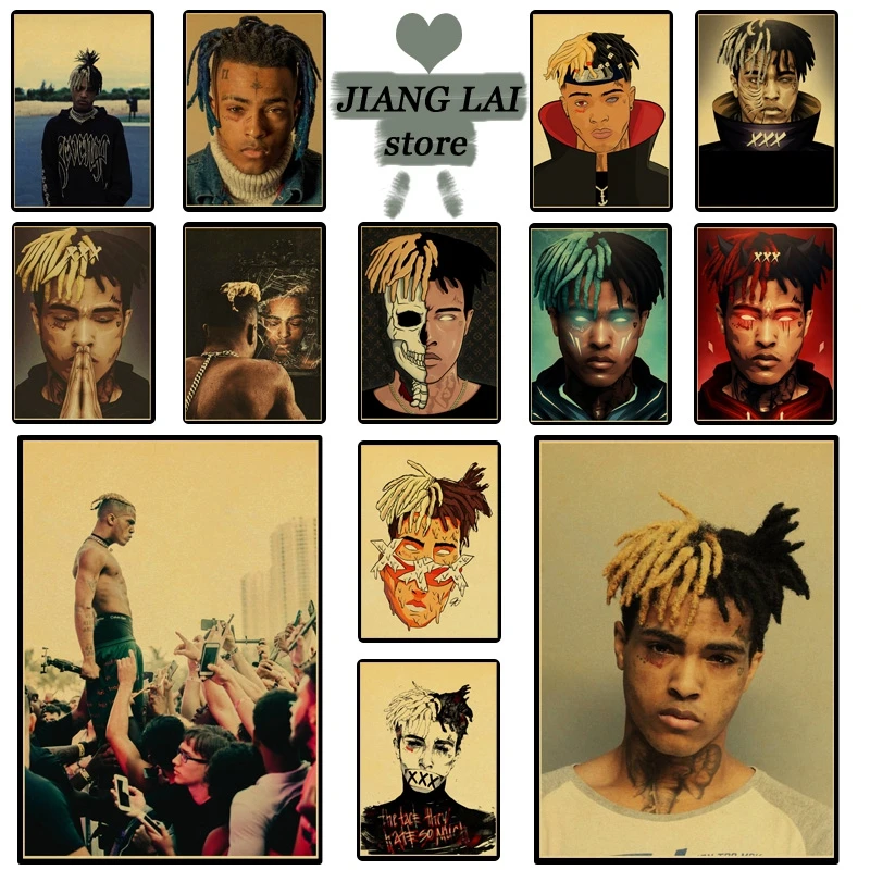 Классический американский рэпер Xxxtentacion ретро постер крафт бумага домашний декор