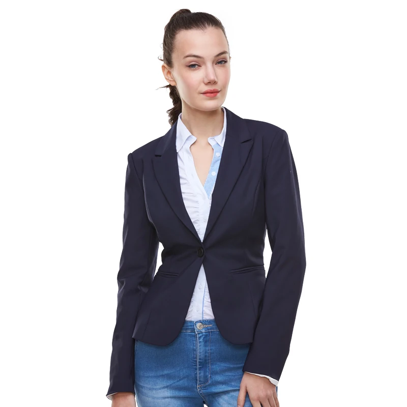 Женский приталенный Блейзер GLO-STORY повседневный пиджак с длинным рукавом костюм