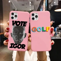 tyler the creator golf igor bees matte pink silicone phone case for iphone 8 7 6plus x max xr 11 12mini pro max fundas coque