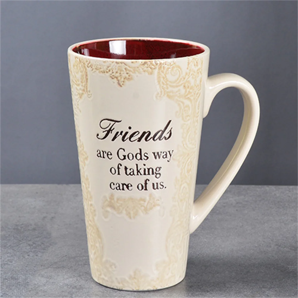 

Mug Hand-painted Anaglyph Restoring Ancient Ways A Cup of Milk Domestic Large Capacity Cups