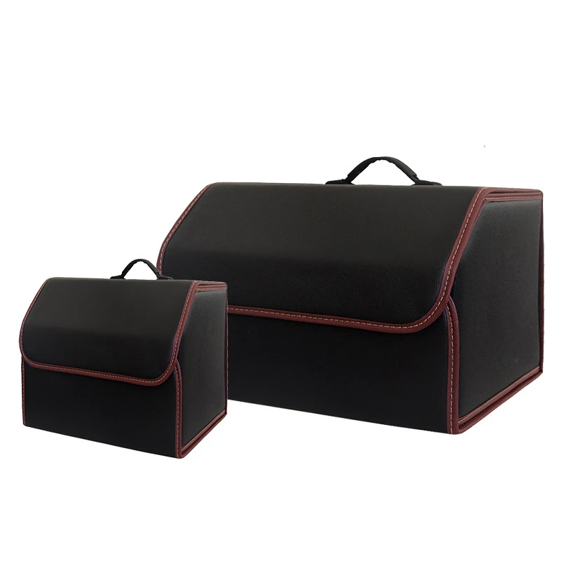 Черный Автомобильный багажник большая сумка для хранения из искусственной кожи