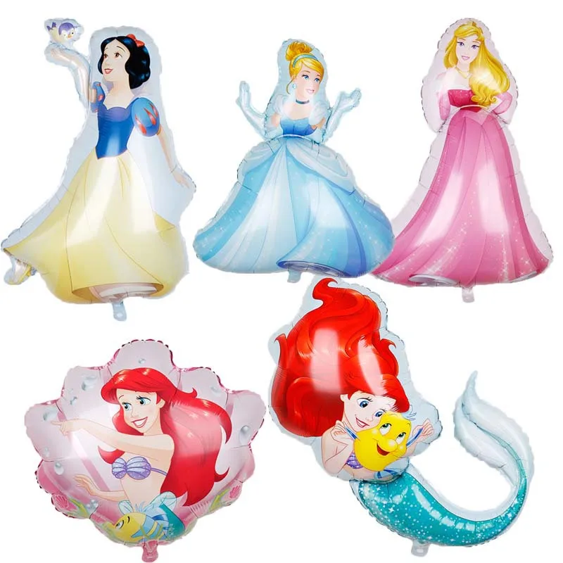 

1pcs Large Disney Princess Mermaid Foil Balloons Snow White Birthday Party Decor Baby Shower Decor Kids Party Balloon Air Globos
