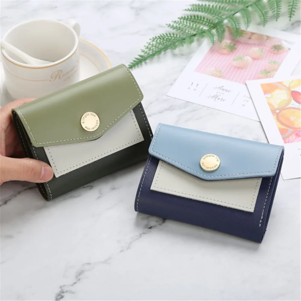 

Fashion Small Women's Wallet Made Of Leather Mini Card Holder Female Short Coin Purses Zipper Clutch Bag Credit Card Cover