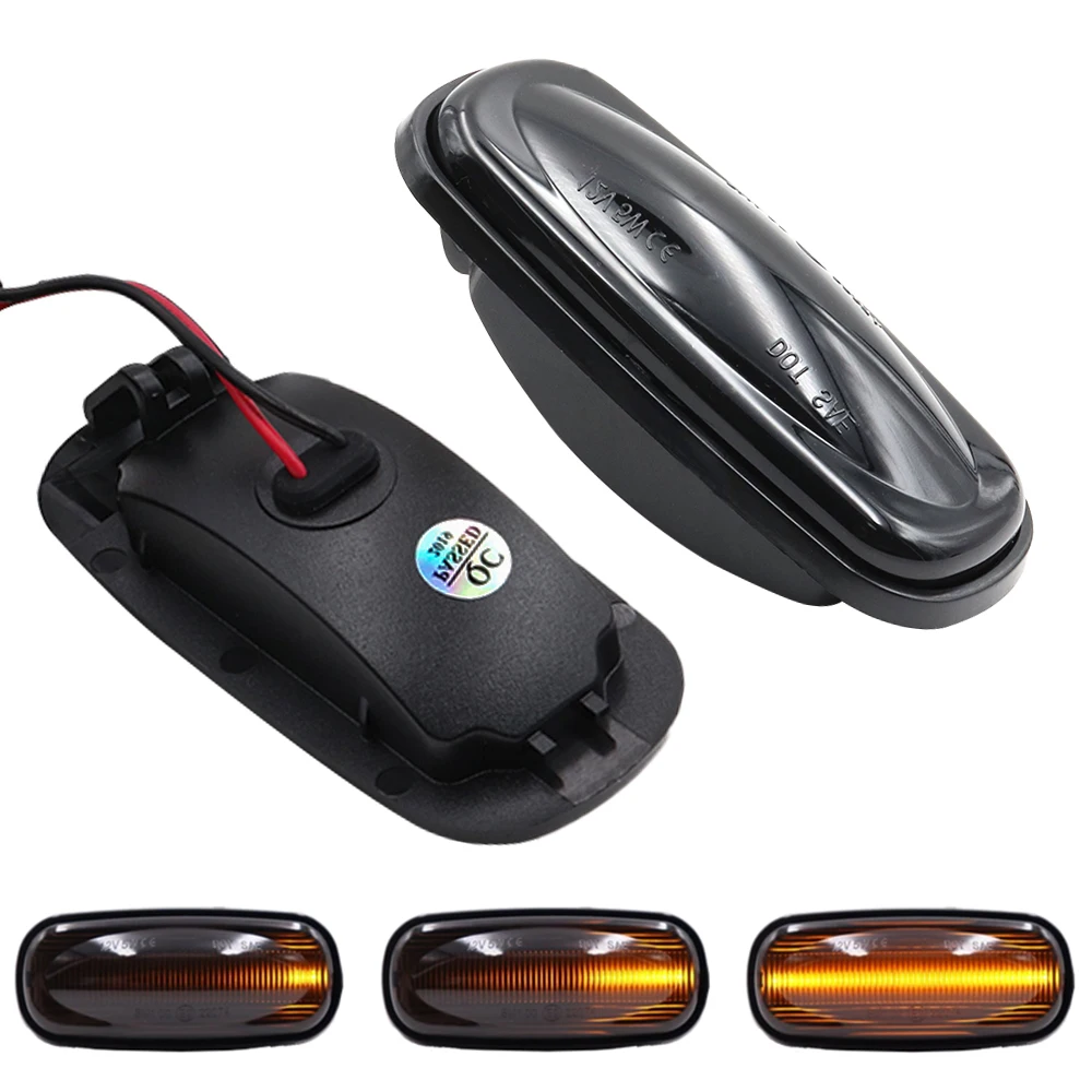 2Pcs Amber Dynamic Flowing LED Side Marker Light For Land Rover Discovery 2 1999-2004 Defender Freelander 1 2002-2005 | Автомобили и