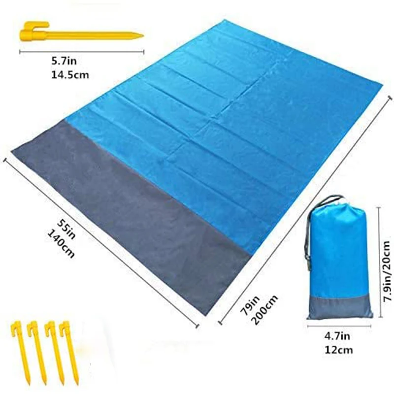 

Portable Lightweight Beach mat 79"x55" Outdoor Proof Picnic Mat Waterproof Ground Cover Compact for Travel Camping