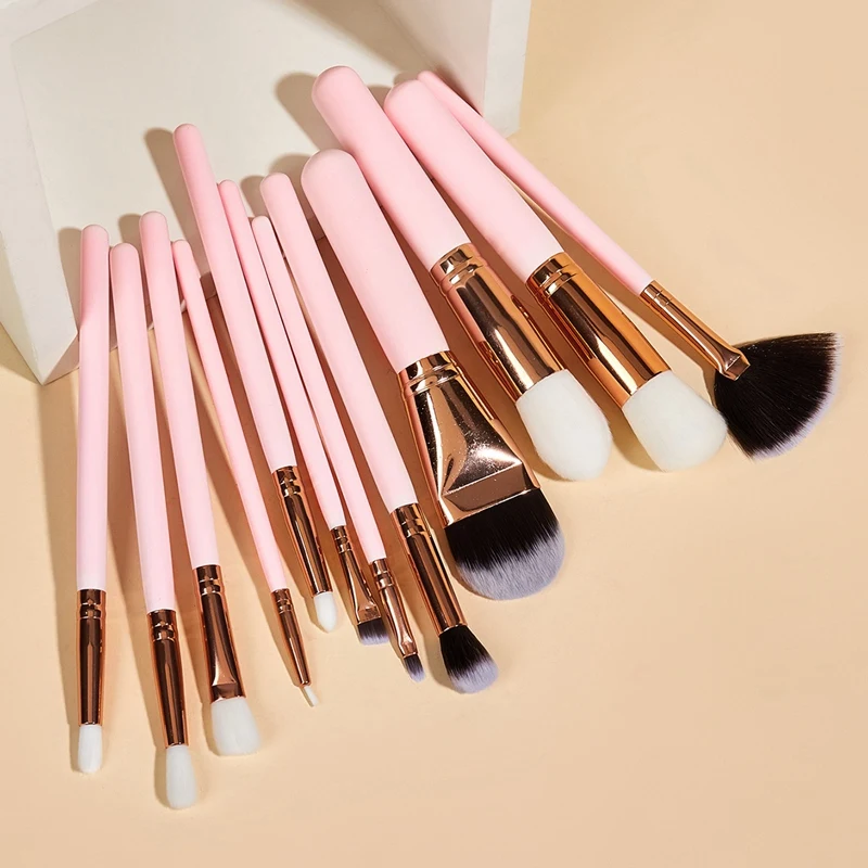 

12PCs Makeup Brushes Tool Set Cosmetic Powder Eye Shadow Foundation Blush Blending Beauty Make Up Brush