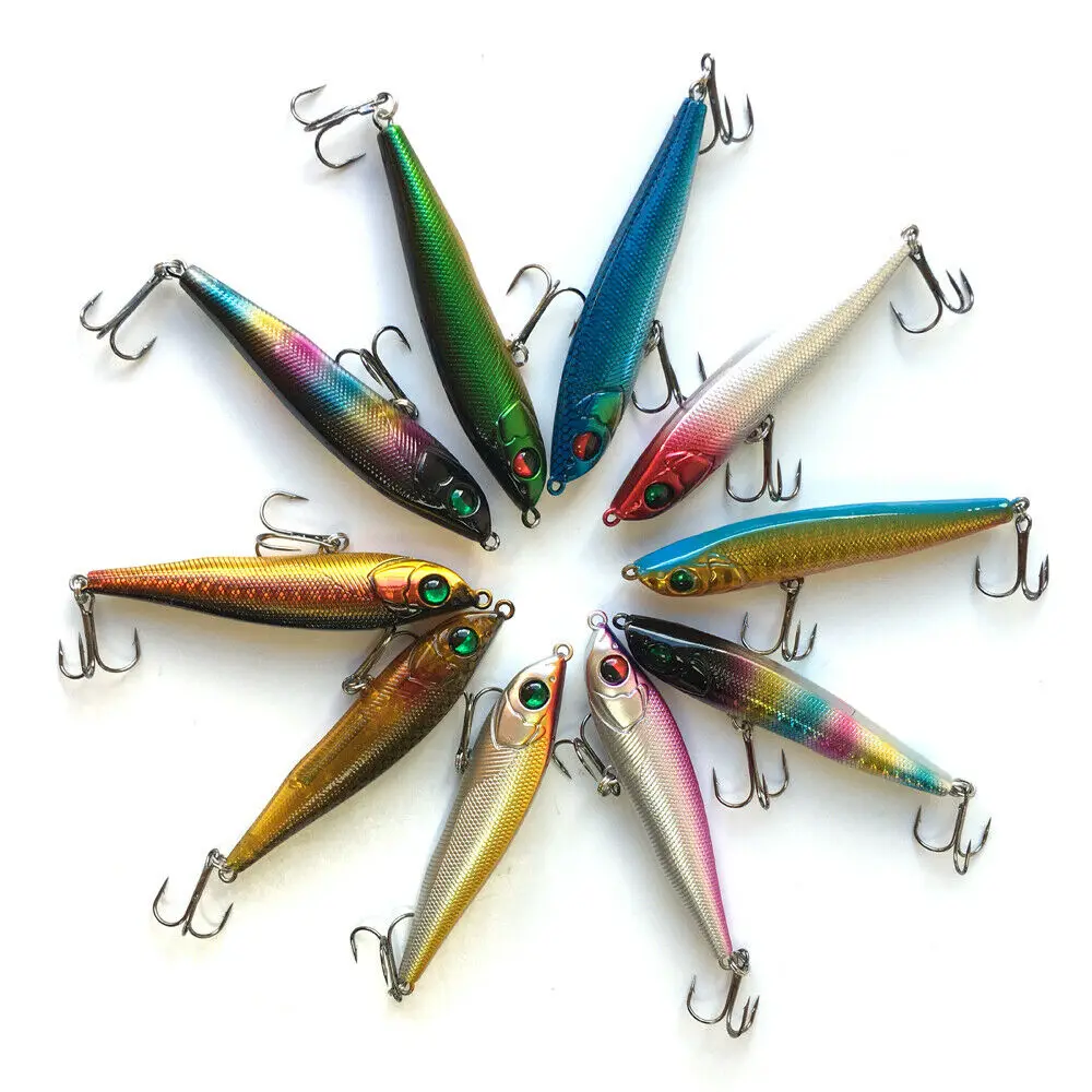 

Lots of 10pcs 13g 8cm Sinking Pencil Baits Hard Fishing Lures w/ PVC Box