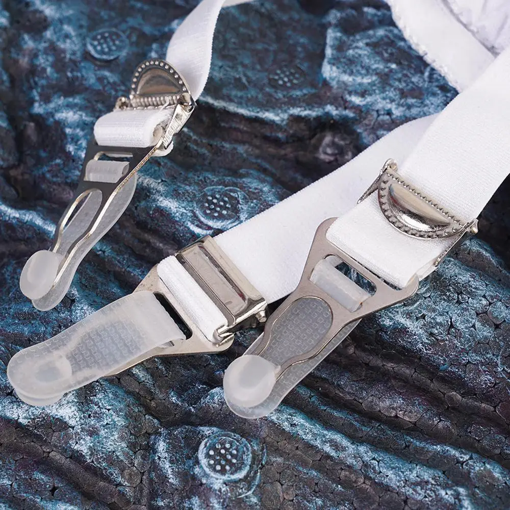 Женские трусики с завышенной талией подвязками кружевные сетчатые на подтяжках