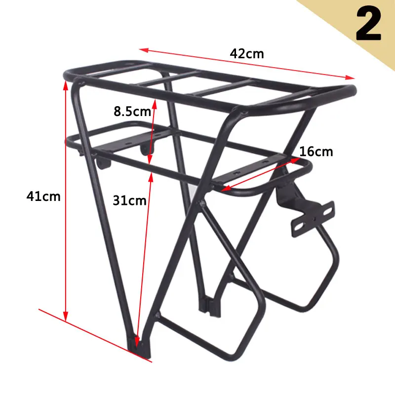 Черный 26 дюймовый 28 700C велосипедный багажник двухслойный задний регулируемый