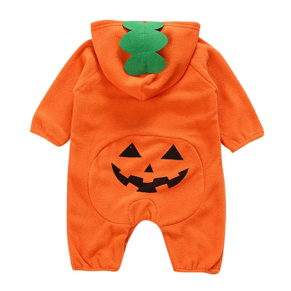 Милая зимняя одежда для новорожденных девочек с принтом на Хэллоуин Забавный