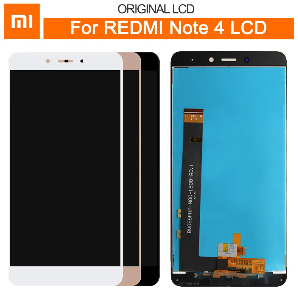Для 5," Xiaomi Redmi Note 4 MTK Helio версия ЖК-дисплей+ сенсорный экран панель дигитайзер сборка Замена