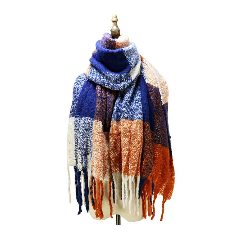 Женский модный шарф мягкая шея теплые длинные шали с кисточками женский зимний в