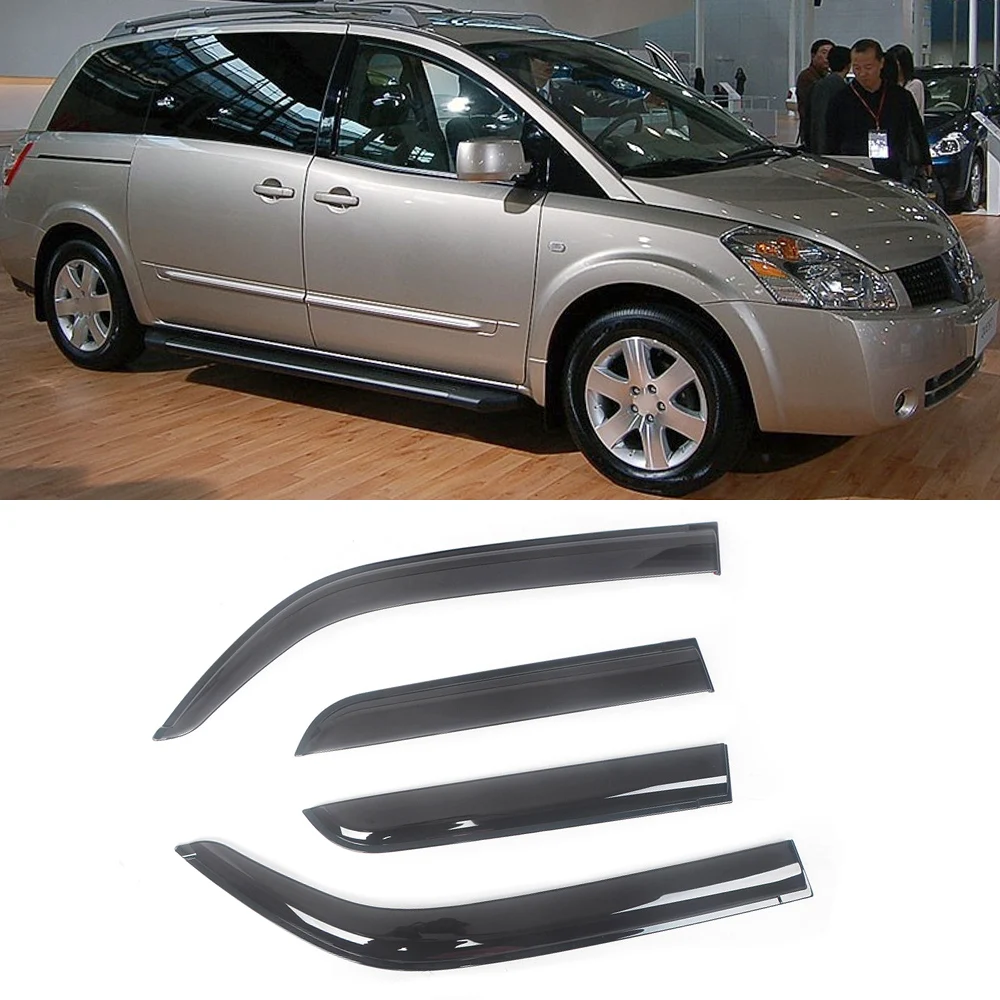 

Ветровые дефлекторы для боковых окон автомобиля Nissan Quest 2004-2010, козырек от дождя для двери, козырек для вентиляционных отверстий, козырек от т...