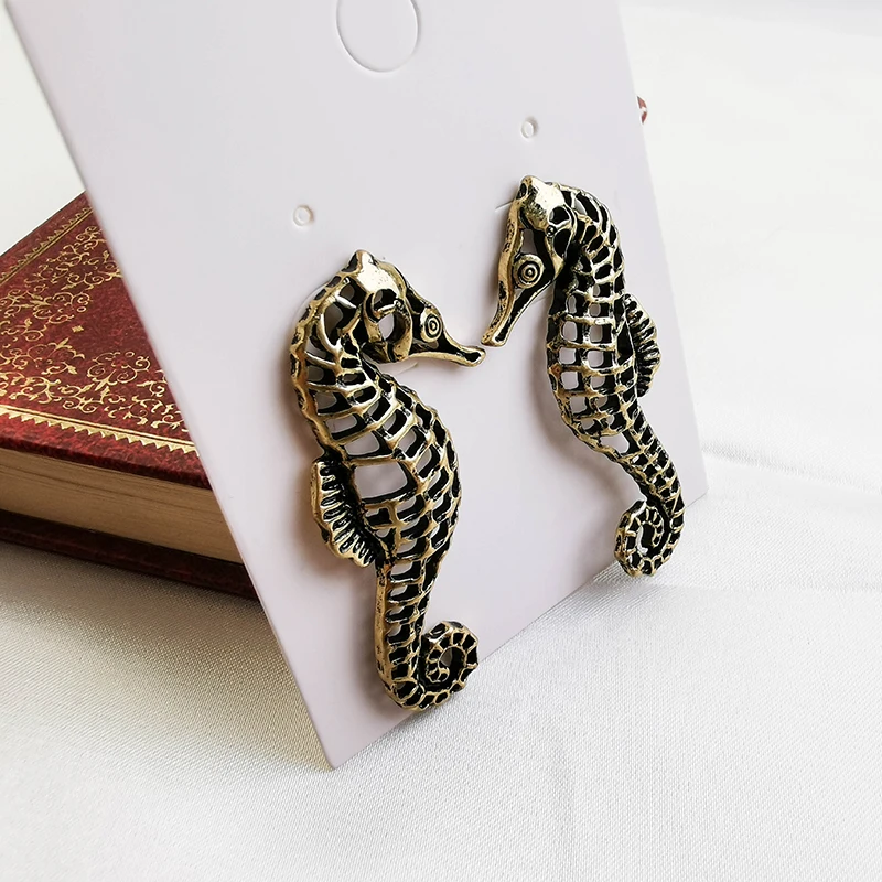 Bohamia Новое поступление простой дизайн полые Seahorse серьги гвоздики для женщин