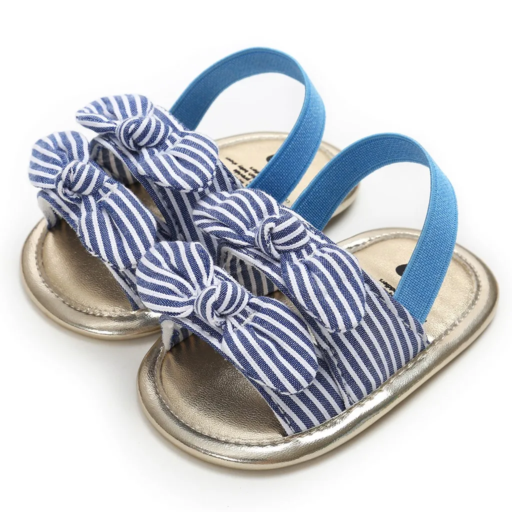 LONSANT/детские сандалии для малышей бант в клетку мальчиков и девочек мягкая