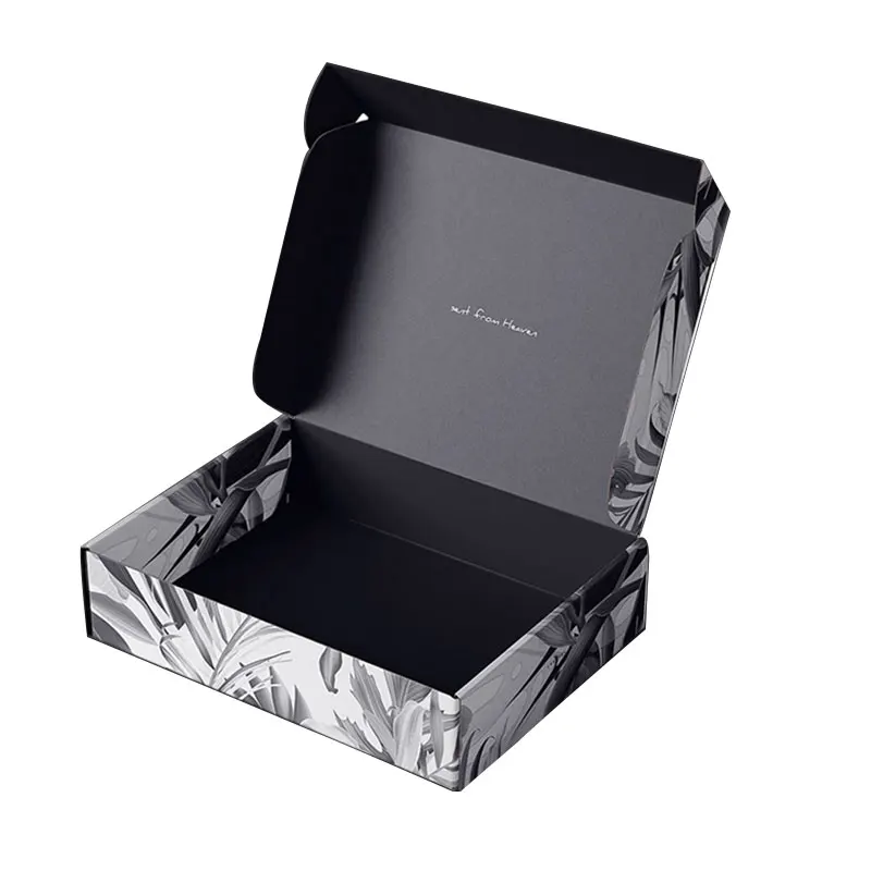 Оптовая продажа изготовленная на заказ гофрированная черная коробка для