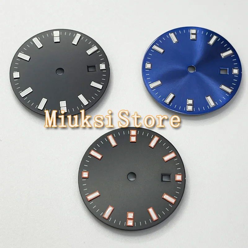 Циферблат 31 5 мм черный синий зеленый светящийся оранжевый подходит для Miyota 8205 8215