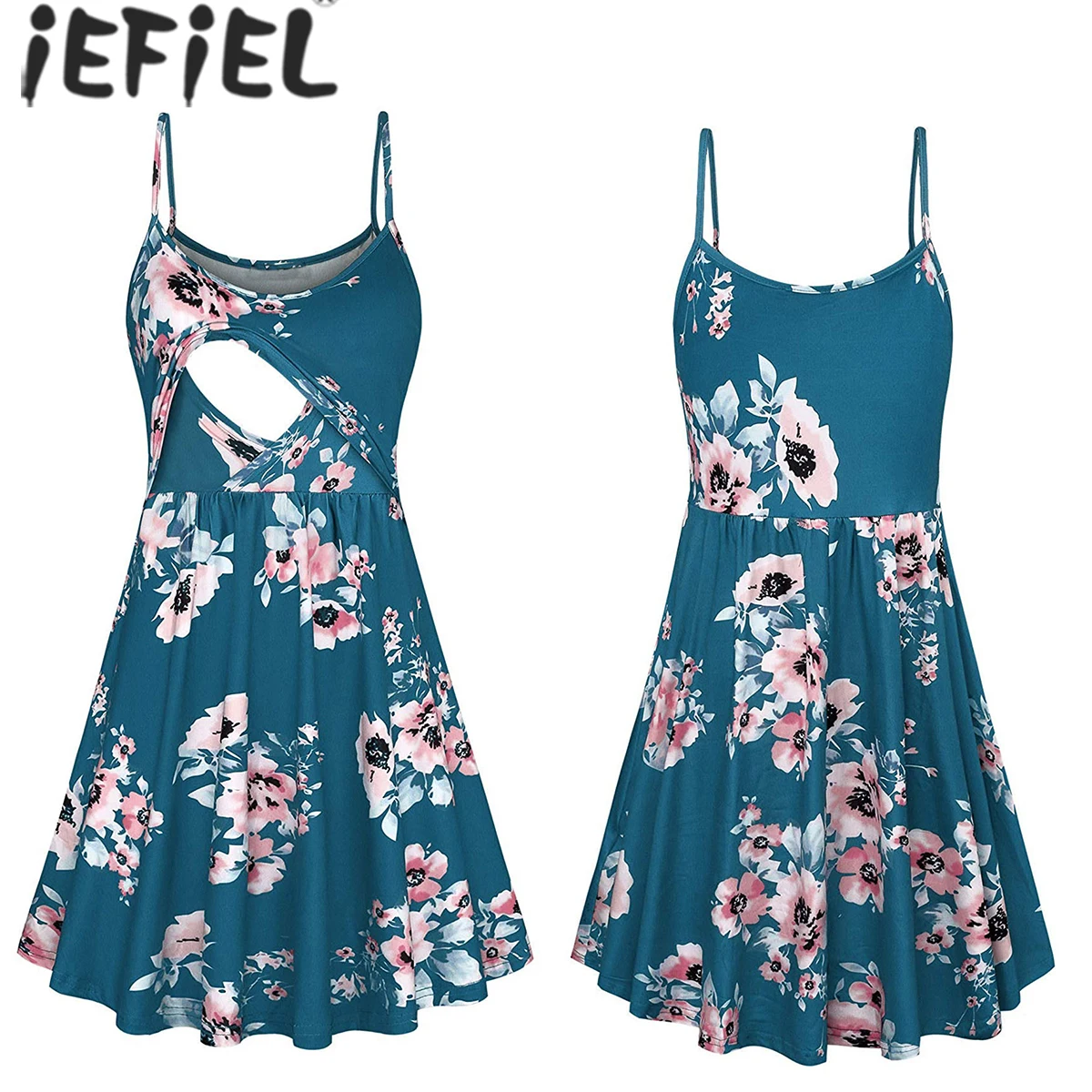 Летнее платье для беременных туника с цветочным рисунком грудного вскармливания