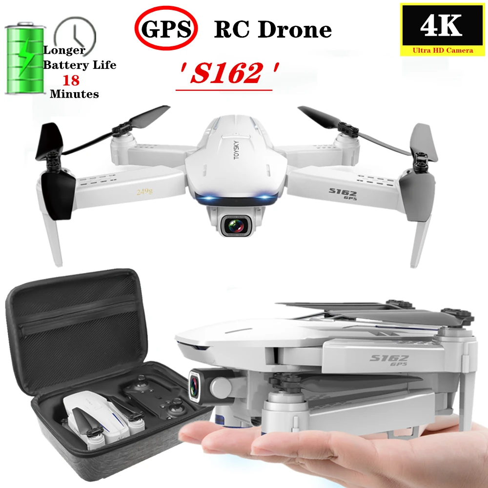 GPS Drone 4K камера Wi Fi FPV профессиональный складной Квадрокоптер для селфи высота