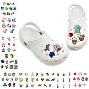 Подвески из ПВХ для обуви, с изображением динозавра, единорога, 6-12 шт.