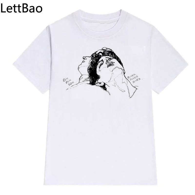 Летняя футболка LettBao с принтом надписи Call Me By Your Name Мужская хлопковая коротким