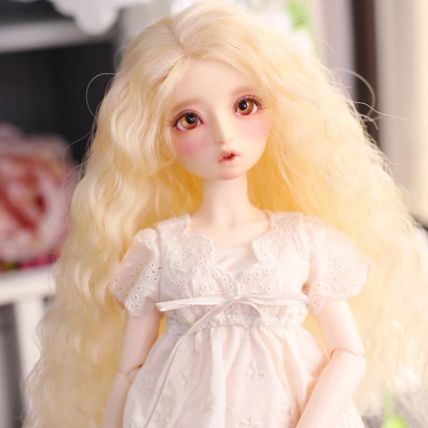 Полный комплект высокое качество 1/4 bjd женская кукла Mako кудрявые длинные волосы SDM
