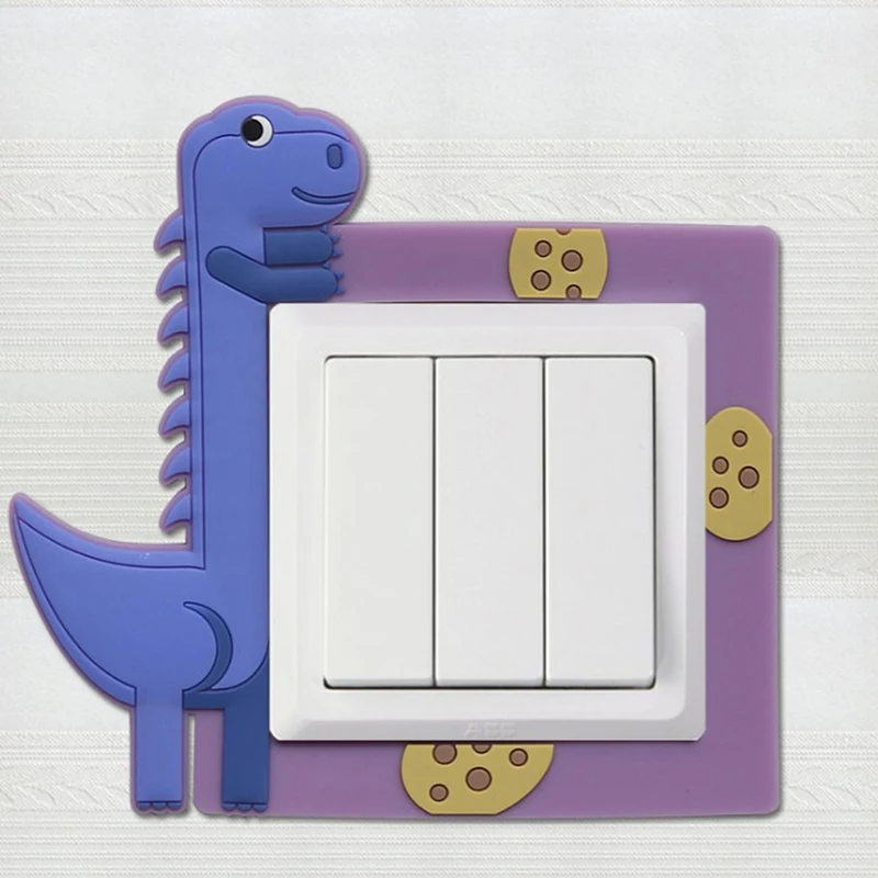 

Power Socket Stickers Luminous Silicone Home Deco Dinosaur Cute Switch Stickers