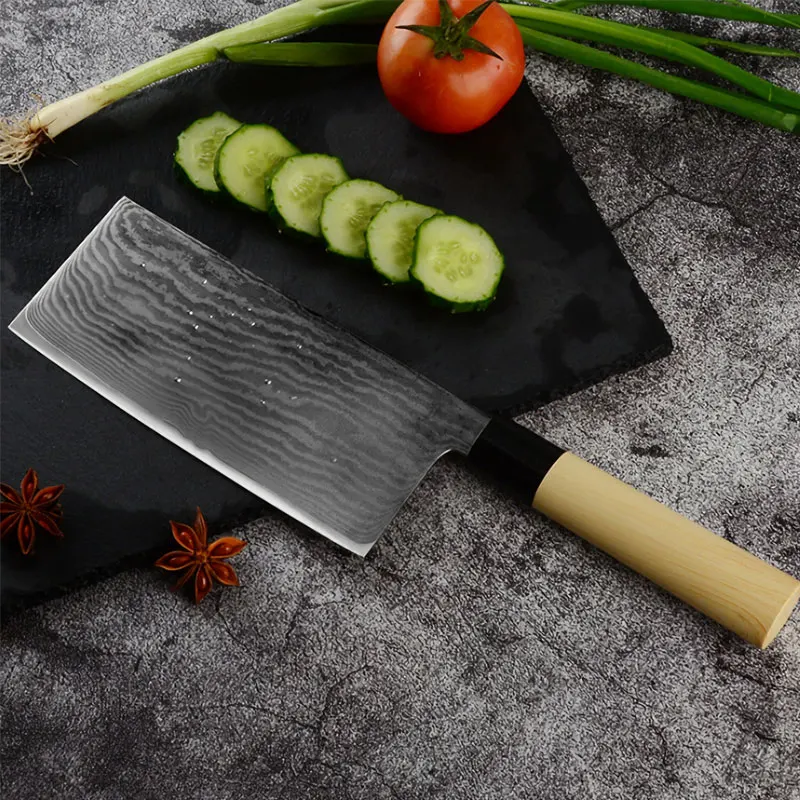 Набор кухонных ножей Damascus Steel 5 шт. набор Chef Japanische Messer Damaskus аксессуары ABS ручка Nakiri