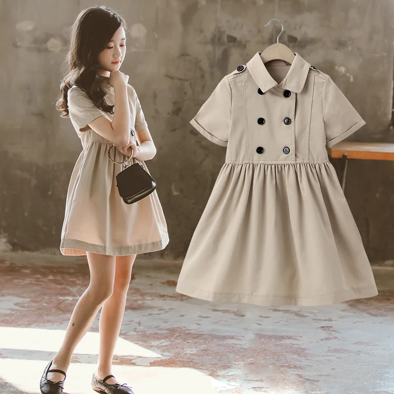 Торжественное платье для девочек Изысканное хлопковое модное ТРАПЕЦИЕВИДНОЕ