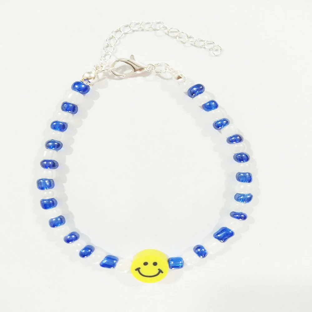 Богемный этнический модный двухцветный браслет из рисовых бусин 2021 мягкая