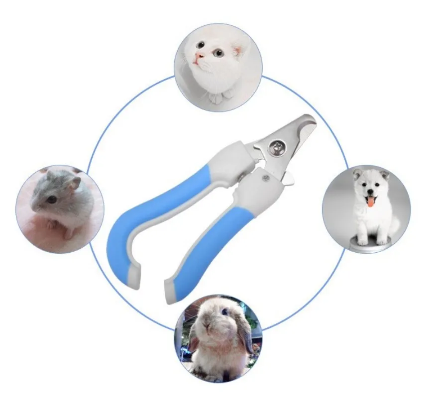 

100pcs Professional Pet Nail Clippers Dog Cat Stainless Steel Two-color Labor-Saving Nail Clipper Convenient Pet Beauty Supplies