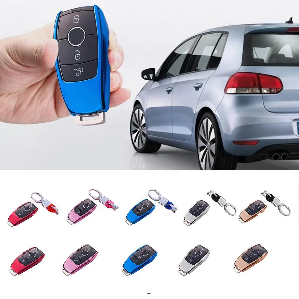 

TPU Car Key Cover Case Shell Bag Protective soft For Mercedes Benz 2017 E Class W213 2018 S class Accessories Car styling
