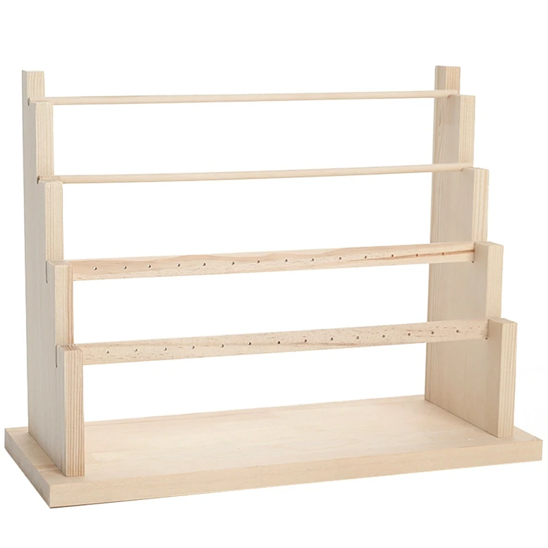 

Solid Wood Ear Storage Jewelry Rack Hanging Ear Clip Earrings Shelf Necklace Bracelet Jewelry Display Stand Props