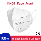 Маска для лица KN95 100 PM2.5 FFP2 CE 5 слоев с фильтром, дышащая защитная маска для здоровья, маска для лица, 95% шт.