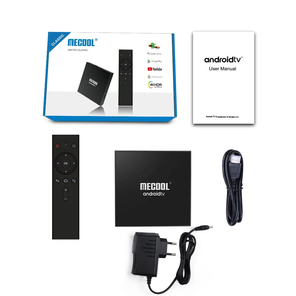 Mecool KM9 Pro Классический Android 9,0 WiFi ТВ приставка Amlogic S905X2 2G ram 16G rom 2,4G 4K Google Сертифицированный медиаплеер консоль