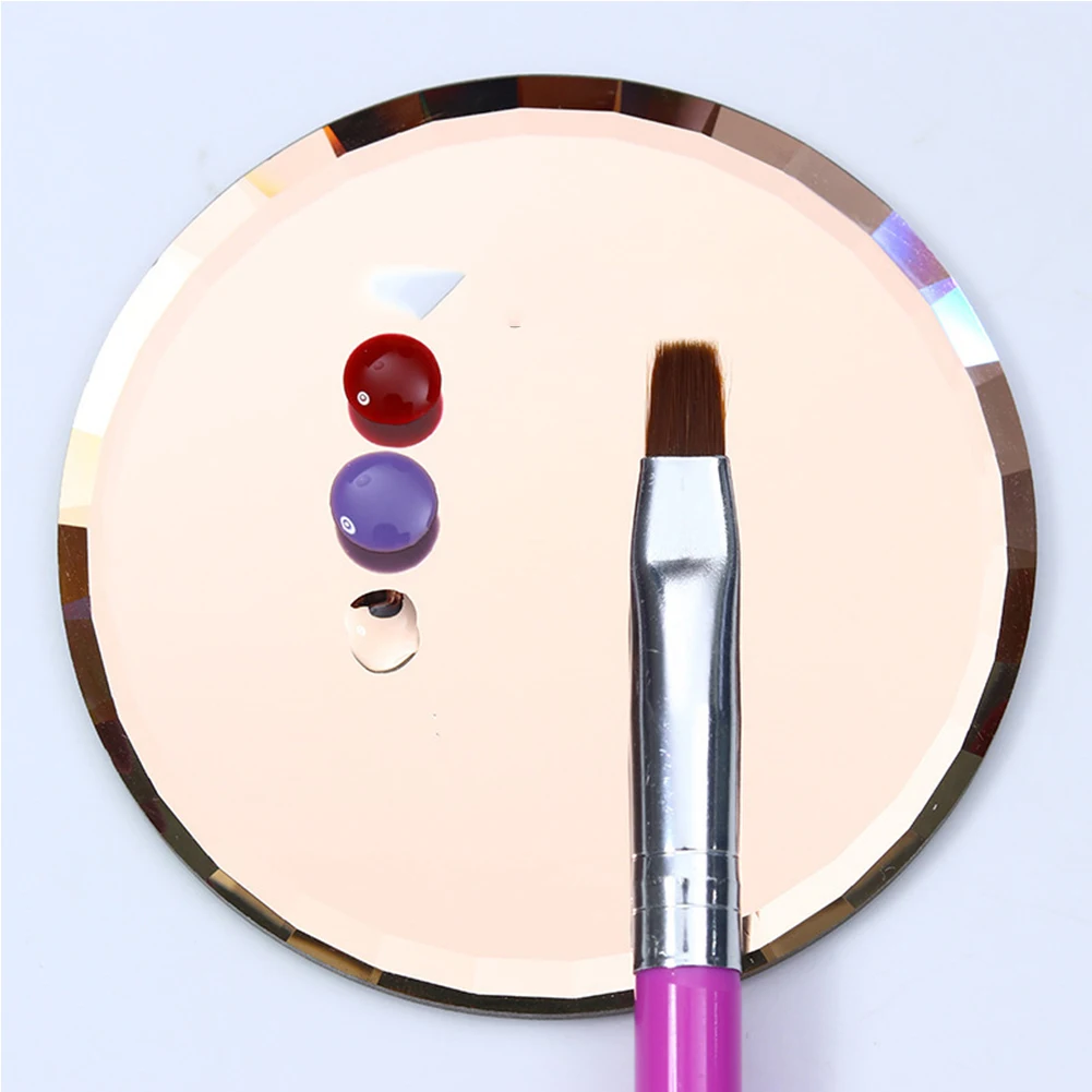 

Nail Art Palette Mirror Glass False Nail Tips Display Board Color Practice Showing Shelf Nail Art Manicure Tools UV Gel Polish
