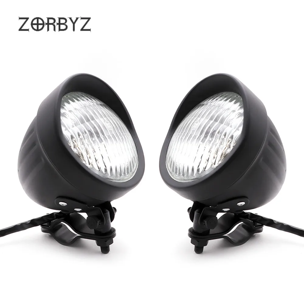 ZORBYZ 1 пара черный металлический прозрачный объектив противотуманный светильник