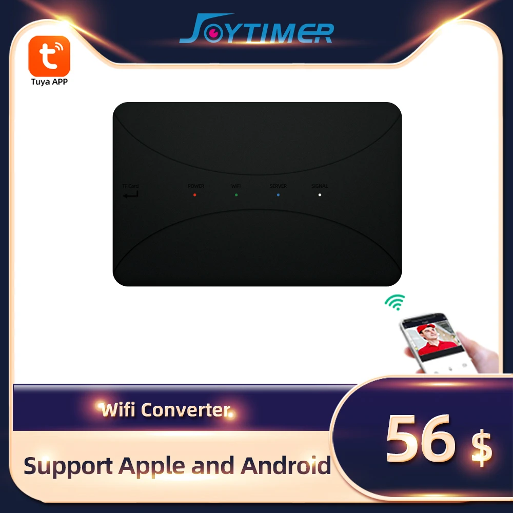 Joytimer WiFi IP BOX Wireless Connection Converter Controlled By Tuya APP Support 99% Analog System Video Intercom Products