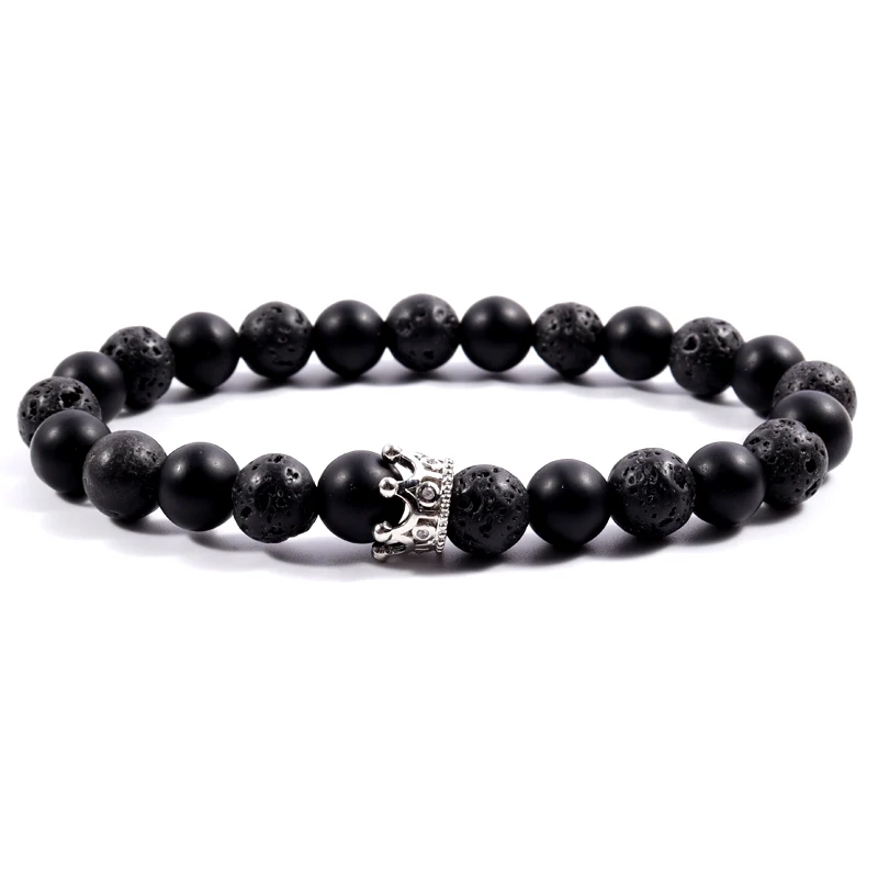 Новинка классический мужской браслет ручной работы из искусственного камня