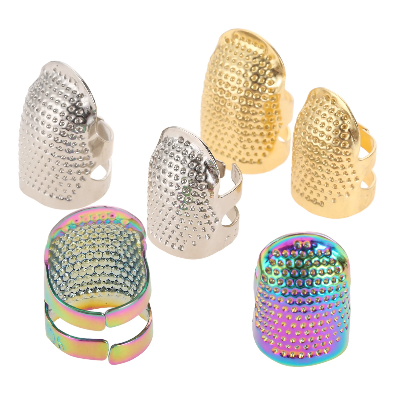 

1Pc Sewing Thimble Adjustable Thimble Finger Protector Ring Golden/Silver/Multicolor Sewing Tools Accessories