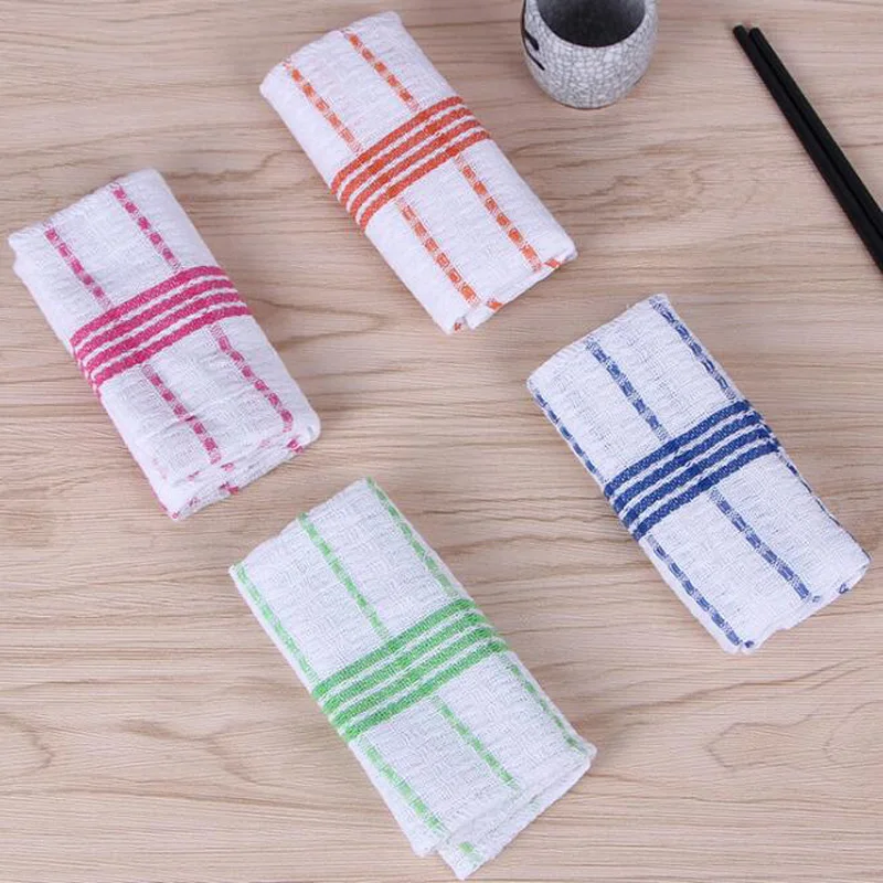 

4pcs/pack 4 Designs Tea Towels Kitchen Swab Dish Tablewares Cleaning Cloth Super Absorbent 30x30cm 11.8"x11.8"
